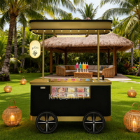 Camión de Comida Móvil, Carrito de Helados, Bar Móvil, Modelo 2025, Estilo Vintage, en Venta