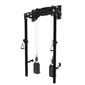 Máquina de Gimnasio <span class=keywords><strong>Multifuncional</strong></span> Plegable de Pared con Pesas Integradas, Rack de Sentadillas que Ahorra Espacio, Sistema de Poleas Fijas con Cable Cruzado - Product Image 2
