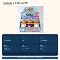 Jouet Squishy en forme de Ravioli de Dessin Animé en Gros, Balle à Presser en PU à Collectionner avec Logo Couleur Personnalisé et Boîte de Présentation pour la Vente au Détail