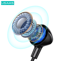 EP-47 USAMS Harga Murah Kabel Earphone Headphone Handsfree Mic 3.5Mm Stereo Suara Headset Earbud