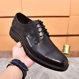 Zapatos Formales de Cuero con Cordones y Punta Cuadrada para Hombre, de Diseñador de Lujo, en Oferta para Primavera y Verano, Ligeros y Transpirables, Ideales para la Oficina - Product Image 4