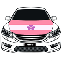 Housse de capot élastique personnalisée Trigender Gay Rainbow, en polyester réutilisable, pour exposition automobile et protection anti-poussière de base