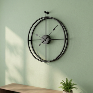 Reloj de Pared Minimalista de Metal, Redondo, Analógico, de Cuarzo, Silencioso, para Sala de Estar - Product Image 1