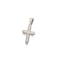Collier pendentif en cuivre incrusté de zircon, bijoux goutte d'eau, chaîne en corde, style hip-hop, fabricant direct, vente chaude transfrontalière