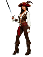 Disfraz de Pirata del Caribe de Poliéster para Mujer Adulta, Traje de Pirata Personalizado para Fiesta de Cosplay
