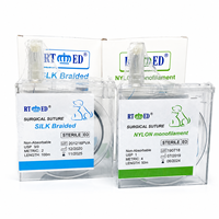 Sutures chirurgicales vétérinaires sans aiguille avec support OEM, PDO, PGA, RPGA, PGLA, Catgut, Nylon, Suturas en cassette