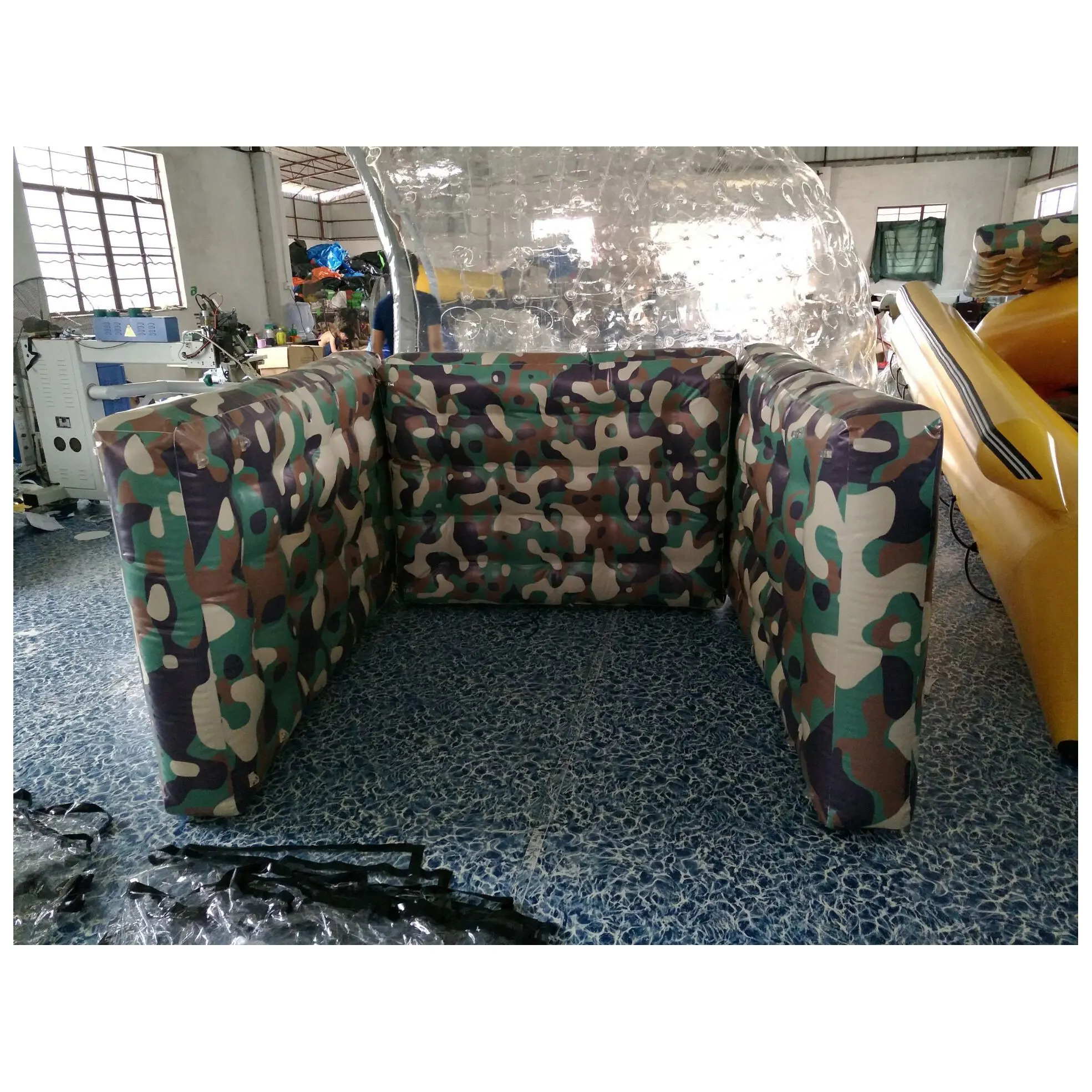 camo theme inflatable paintball bunkers 2021 military Inflatable Obstacles Paintball Field Obstacle bunker for party