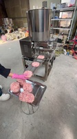 Machine commerciale entièrement automatique pour la fabrication de tourtes aux poissons, aux crevettes et aux pommes de terre, machine à faire des tourtes aux hamburgers