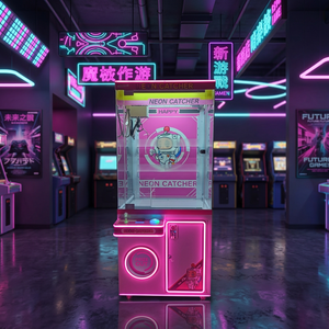 Doll Catcher Neon Coin Operated Prize Redemption Arcade <b>Machine</b> Commercial <b>Amusement</b> Equipment for Family Entertainment Center - Product Image 5