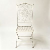 Chaise pliante en métal décorative pour bistrot, jardin, terrasse, extérieur, en acier thermolaqué, pour mariage, banquet, vente en gros