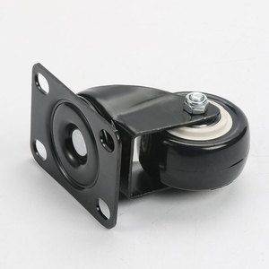 Flat Bottom Swivel <b>Caster</b> 100x100 Mm Pu Industrial <b>Wheel</b> With Double Bearing Quiet Wear Resistant Firm Tread - Product Image 2