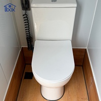 Unité de salle de bain intégrée mobile avec douche et lavabo pour concerts, cabine de toilettes modulaire pour événements publics et rassemblements en plein air