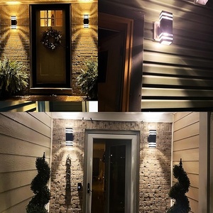 Lámparas de Pared <span class=keywords><strong>para</strong></span> Exteriores con Luz Arriba y Abajo, Lámparas de Pared LED Cuadradas de Aluminio <span class=keywords><strong>para</strong></span> Montaje en Superficie, Impermeables, <span class=keywords><strong>para</strong></span> Hogar, Porche, Garaje - Product Image 4