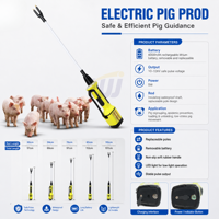WANJIA - Fouet Électrique Rechargeable pour Bétail avec Lumière, Fouet de Manutention Durable pour Porcs, Vaches, Chèvres, Gestion d'Exploitation Agricole