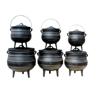 Outdoor Kookgerei Hot Selling Gietijzer Nederlandse Oven Driepotige Pot Voor Kamperen