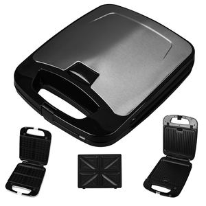 3 in 1 Family Sandwich Toaster 4 Slice Waffle Maker Panini Press piatti rimovibili riempiti in profondità <span class=keywords><strong>con</strong></span> rivestimento antiaderente - Product Image 4