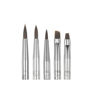 Pinceau de manucure détachable en nylon pour nail art, stylo de sculpture de cristaux, brosse à gel UV ondulée pour la peinture florale - Product Image 2