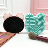 Boîte de nettoyage pour pinceaux à maquillage, pratique et portable pour les femmes.