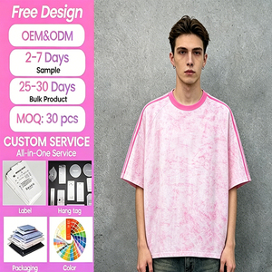 <span class=keywords><strong>Camiseta</strong></span> retro americana de manga corta con tres franjas y efecto tie-dye, se puede personalizar con logotipo, <span class=keywords><strong>camiseta</strong></span> holgada de verano para hombre. - Product Image 1