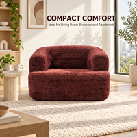 Fauteuil de salon moderne sans structure, entièrement en mousse, assise profonde, compressé sous vide pour salon et chambre à coucher