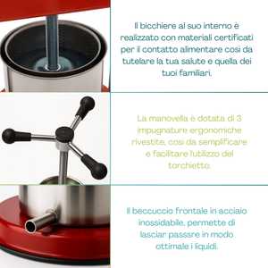 Prensa de Cocina de Acero Inoxidable de 2.5 Litros y 12 cm de Diámetro para Berenjenas, Frutas, Verduras y Mirto - Product Image 4