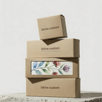 Petite boîte d'emballage pour sous-vêtements, boîte pliante en papier kraft découpée sur mesure, emballage écologique pour cadeaux et cosmétiques