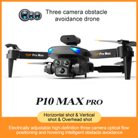 Дрон P10PRO HD с электрической регулировкой и двойной камерой 360° °   Радиоуправляемый квадрокоптер с функцией обхода препятствий для аэрофотосъемки