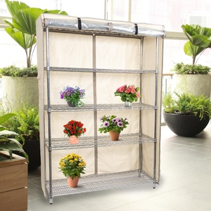 <span class=keywords><strong>YA</strong></span> SHINE Un lado Ver a través del panel Estante de alambre Estantería de almacenamiento de protección contra el polvo Cubierta de estante de alambre - Product Image 6