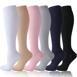 Running Adult Sports Blood Circulation Toalla Bottom Logotipo personalizado Mujeres Calcetines <span class=keywords><strong>de</strong></span> compresión hasta <span class=keywords><strong>la</strong></span> rodilla - Product Image 1