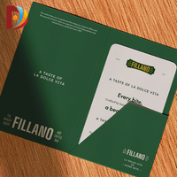 Carpeta de Presentación de Documentos Personalizada con Ranura para Tarjetas de Visita, Laminación Antirrayaduras, Grabado en Relieve y Bajo Relieve