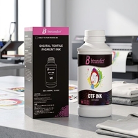 Recharge de pigment textile blanc anti-colmatage 1000 ml pour imprimantes M1630 Pro XP600 I3200 I1600, compatible avec la tête d'impression et conforme aux normes MSDS