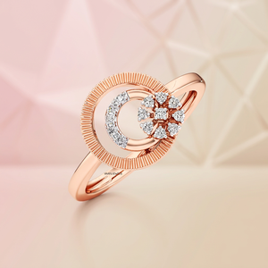 แหวนเพชรเพาะเลี้ยงลายดอกไม้ Celestial Moon สำหรับผู้หญิง ทอง 10K 14K 18K เงิน 925 935 เครื่องประดับชั้นดีที่ได้รับแรงบันดาลใจจากธรรมชาติ - Product Image 1