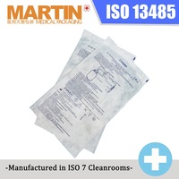 Pochette de stérilisation plate en Tyvek thermoscellable, sac plat médical stérile ETO pour filtre à sang à réduction de leucocytes