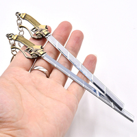 Mini 15.5cm Style Mécanique Attaque Titan Modèle En Alliage De Zinc Métal Anime Jouet Katana Porte-clés
