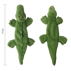 Produttore all'ingrosso di lusso carino giocattoli di peluche non farciti increspati coccodrillo cigolante cigolante cane giocattoli per cani ispirato ai cartoni animati - Product Image 3