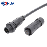 Connecteur Électrique Étanche Mâle-Femelle de Type Panneau Moulé par Surmoulage 2-4 Broches pour Câblage DIY CE ROHS