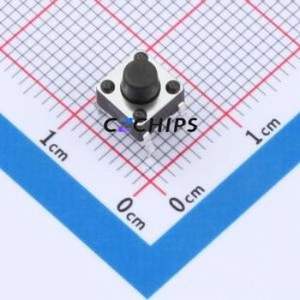 TC110426060 Tactile Switch Through hole Component (THT)-4P,6x6mm Switch Single Pole Single Throw Round Button 2.6N 6mm - Product Image 1
