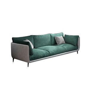 Italian Minimalist Cotton Linen Three Seater Straight <b>Sofa</b> Universal Style Leisure Furniture <b>for</b> Small Living Room Home - Product Image 4