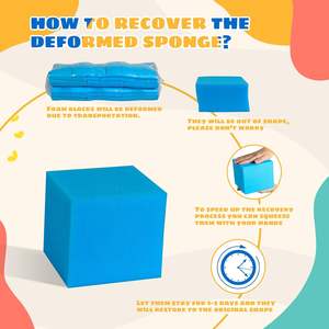 Cubes de rembourrage en mousse 24 pièces 5 pouces pour gymnastique, trampoline, rembourrage de protection multisports, Freerunning, <span class=keywords><strong>Parkour</strong></span>, Skate - Product Image 6