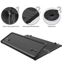 Couverture de benne rigide en alliage d'aluminium à trois volets, escamotable et étanche, pour GMC Sierra 1500 2026 (version courte et longue) – Protection de cargaison sécurisée
