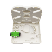 Caja de Terminales Ópticos FTTH de 2 Núcleos con Placa Frontal de Fibra Óptica Tipo 86, Mini Caja Terminal Óptica de 2 Puertos