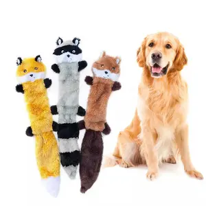 Funny Simulated Animal No Stuffing Dog Chew Toy with Squeakers Durable Stuffingless Plush Crinkle Zippypaws Pet Dog Squeak Toy