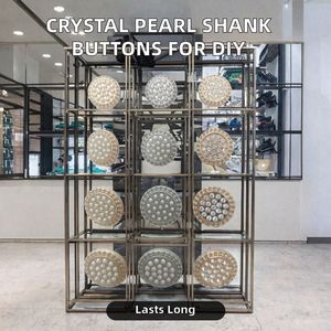 Nút ngọc trai pha lê đặc biệt bao gồm hình chữ nhật tự làm đồ trang sức tìm kiếm cho áo khoác hoặc áo sơ mi với phụ kiện Rhinestone Shank - Product Image 3