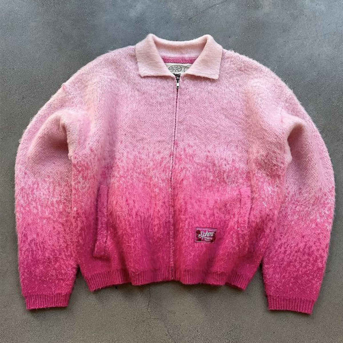 美品✨ITALY製 curly mohair jacket PINK モヘア 90s Mohair Confetti Sweater | M-L - Lucky Vintage