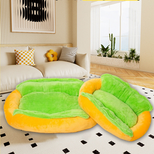 Flannel <b>Dog</b> Bed Chew Proof Pet <b>Sofa</b> Bed Solid Color Plush Animal Pattern Washable Hot <b>Dog</b> <b>Dog</b> Bed - Product Image 4