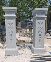 Colonnes en granit sculptées, durables, écologiques, de style moderne et personnalisées |   pour les extérieurs des villas et l'aménagement paysager des cours