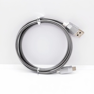 สาย USB สำหรับชาร์จ3A ทำจากซิงค์อัลลอยพร้อมสปริงสีเงิน - Product Image 4