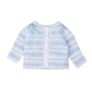 Cardigan tricoté bleu ciel pour bébé, pull en coton à manches longues pour garçons, printemps 2023 - Product Image 1