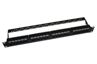 Panel Patch Keystone Cat6 UTP 24-Port 1U untuk Rak Jaringan Densitas Tinggi