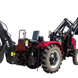 best 4WD tractor With front loading and rear digging farm Committed to being the most professional agricultural tractor